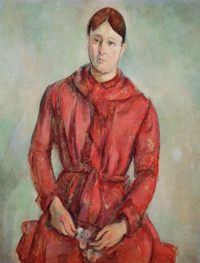 Portrait of Madame Cezanne in a Red Dress, c.1890 by Paul Cézanne